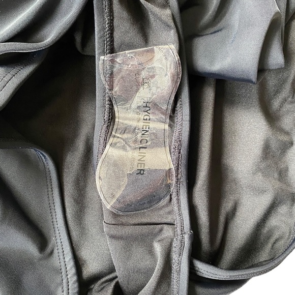 Cupshe large black high neck tummy control swimsuit bathing suit lace up back - Picture 10 of 16